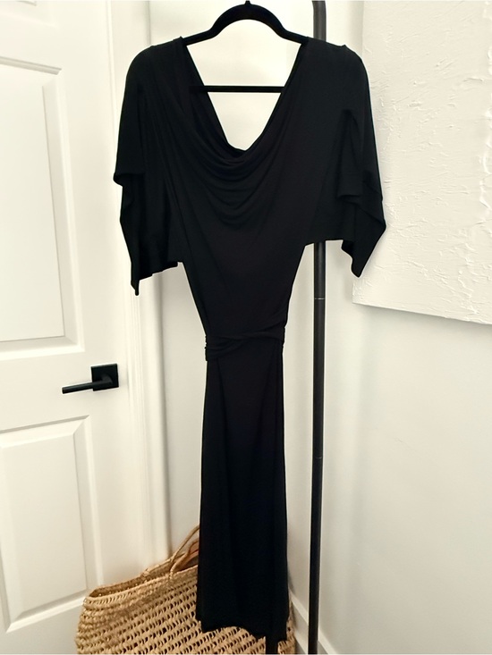 Vivienne Westwood Dresses & Skirts - Vivienne Westwood Black Draped Cowl Neck Maxi Dress With Tie Waist